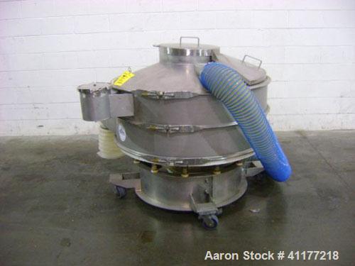 Used: Sweco XS48S88 48” diameter double deck sifter. Separate solids from liquids or segregate dry materials into various sizes. Particles as fine as 400 mesh (38 microns) can be screened with up to ...