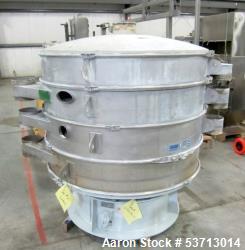 Used Sweco 60" Diameter Screener, Model LS60S101010108, Stainless Steel. Triple deck, 4 separation. Includes top cover. Driv...