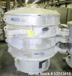 Used Sweco 60" Diameter Screener, Model LS60S101010108, Stainless Steel. Triple deck, 4 separation. Includes top cover. Driv...