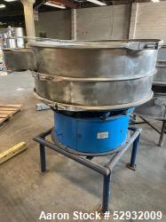 Used- Sweco Sifter / Screener, Model S4806886, 48" Diameter, Stainless Steel. Single deck, 2 separation. Requires screen. Dr...