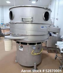  Sweco 60" Stainless Steel Round Vibratory Screener / Separator, Model SS60S61216GWONSDTLVPXB. Stain...