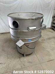 Used- Sweco 60" Stainless Steel Round Vibratory Screener / Separator, Model SS60S61216GWONSDTLVPXB. Stainless Steel. 60" Dia...