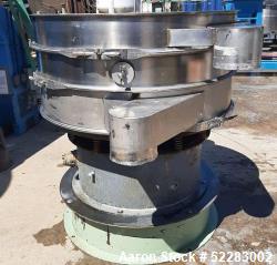 Used- Sweco 48" Diameter Circular Screener, Model US48S888. Stainless steel. Double deck, 3 separation. Driven by 2.5 HP, 3/...