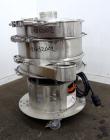 Used Kason Screener, Model K24-2-SS, 304 Stainless Steel. 24” Diameter, double deck, 3 separation. Stainless steel top cover. Driven by a 1/3hp, 3/60/575 volt, 1200 rpm motor. Mounted on a stainless ...