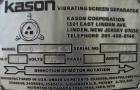 USED: Kason screener, model K-60-2-SS, 321 stainless steel. 60