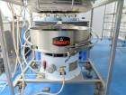 Used- Kason Vibratory Flo-Thru Bag Dump Screener with Dust Collector, Model KEDS-K30-1-SS, Stainless Steel. 30