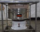 Used Kason Vibratory Flo-Thru Bag Dump Screener with Dust Collector, Model KEDS-K30-1-SS, Stainless Steel. 30