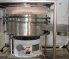 Used- Kason Vibratory Flo-Thru Bag Dump Screener with Dust Collector, Model KEDS-K30-1-SS, Stainless Steel. 30