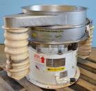 Used Midwestern Screener, 24” Diameter, Model MR24S4-4, Stainless Steel. Single deck, 2 separation, no top cover. Driven by a 0.33 hp, 3/60/230/460 volt motor. Mounted on a carbon steel base. Serial ...