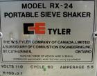Used W.S Tyler sieve shaker, model RX-24. (1) 8