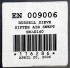 Used Russell Finex Airswept Sieve, Model AS 140, 304 Stainless Steel. 20