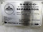 Used Sweco Low Profile Screener, Model LP30S64UE, 304 Stainless Steel.