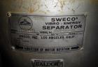 Used Sweco Screener, Model LS18S333, 304 Stainless Steel. 18