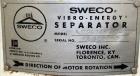 Used Sweco Screener, Model LS24S444-3-002, 304 Stainless Steel.