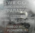 Used: Sweco screener, model LS24S44, 304 stainless steel. 24