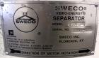 Used Sweco Screener, Model LS24S644, 304 Stainless Steel. 24
