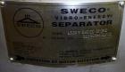 Used Sweco Screener, Model LS24Y, 304 Stainless Steel. 24