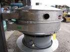 Used-Sweco Screener, Model LS60.  Stainless steel, single deck, 2 separation with top cover.  Driven by a 2-1/2 hp, 3/60/230...