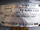 Used-Sweco Screener, Model LS60.  Stainless steel, single deck, 2 separation with top cover.  Driven by a 2-1/2 hp, 3/60/230...