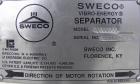 Used Sweco Screener, Model XS60C888, Carbon Steel. 60