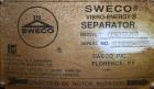 Used Sweco Screener, Model QC60S8288, 304 Stainless Steel.