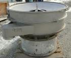 USED: Sweco screener, model S48S86666, 304 stainless steel. 48