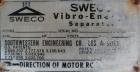 Used- Sweco Screener, Model S48S888, 316 Stainless Steel. 48