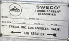Used Sweco Turbo Screen Air Classifier, model TS18, 304 stainless steel housing. 18