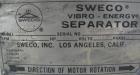 Used Carbon Steel Sweco Screener, Model US48-986-36