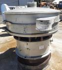 Used-Sweco 48" Diameter Single Deck Carbon Steel Screen, Model US48C66666. Driven by 2.5 HP, 1120 RPM, 230/460 Volt, 3-phase...