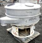 Used Sweco Screener, Model US48D88-HS, 316 Stainless Steel. 48” Diameter single deck, 2 separation. 304 Stainless steel top cover. Driven by a 2-1/2 hp, 3/60/230/460 volt, 1765 rpm motor. Mounted on ...