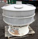 Used Sweco Screener, Model US48D88-HS, 316 Stainless Steel. 48” Diameter single deck, 2 separation. 304 Stainless steel top cover. Driven by a 2-1/2 hp, 3/60/230/460 volt, 1765 rpm motor. Mounted on ...