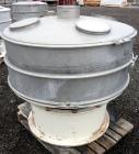 Used Sweco Screener, Model US48D88-HS, 316 Stainless Steel. 48” Diameter single deck, 2 separation. 304 Stainless steel top cover. Driven by a 2-1/2 hp, 3/60/230/460 volt, 1765 rpm motor. Mounted on ...
