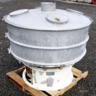 Used Sweco Screener, Model US48D88-HS, 316 Stainless Steel. 48” Diameter single deck, 2 separation. 304 Stainless steel top cover. Driven by a 2-1/2 hp, 3/60/230/460 volt, 1765 rpm motor. Mounted on ...