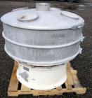 Used Sweco Screener, Model US48D88-HS, 316 Stainless Steel. 48” Diameter single deck, 2 separation. 304 Stainless steel top cover. Driven by a 2-1/2 hp, 3/60/230/460 volt, 1765 rpm motor. Mounted on ...