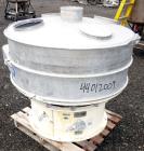 Used Sweco Screener, Model US48D88-HS, 316 Stainless Steel. 48” Diameter single deck, 2 separation. 304 Stainless steel top cover. Driven by a 2-1/2 hp, 3/60/230/460 volt, 1765 rpm motor. Mounted on ...