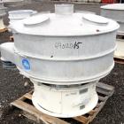 Used Sweco Screener, Model US48D88-HS, 316 Stainless Steel.  48” Diameter single deck, 2 separation.  304 Stainless steel top cover. Driven by a 2-1/2 hp, 3/60/230/460 volt, 1765 rpm motor.  Mounted ...