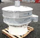 Used Sweco Screener, Model US48D88-HS, 316 Stainless Steel.  48” Diameter single deck, 2 separation.  304 Stainless steel top cover.  Driven by a 2-1/2 hp, 3/60/230/460 volt, 1765 rpm motor. Mounted ...