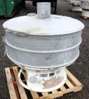 Used Sweco Screener, Model US48D88-HS, 316 Stainless Steel.  48” Diameter single deck, 2 separation.  304 Stainless steel top cover.  Driven by a 2-1/2 hp, 3/60/230/460 volt, 1765 rpm motor. Mounted ...