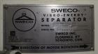 Used Sweco Screener, Model US48S88-HS, 48