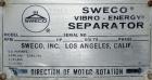 Used Sweco Screener, Model US48S888, 304 Stainless Steel. 48