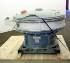 Used Sweco Screener, Model US60C82, Carbon Steel. 60” Diameter bottom deck only. Carbon steel top cover. Driven by a 2.5hp, 3/60/230/460 volt, 1160 rpm motor. Mounted on a carbon steel base.