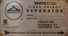 Used Sweco Screener, Model US60S1088-002. 304/316 Stainless Steel. 60