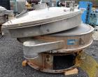 Used Sweco Screener, Model US72108, 316 Stainless Steel. 72” Diameter, single deck, 2 separation, with top cover. Driven by a 5hp, 3/60/230/460 volt, 1200 rpm motor. Mounted on a carbon steel base. M...