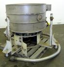 Used Sweco Screener, Model XS48S888, 304 Stainless Steel. 48” Diameter, double deck, 3 separation, no top cover. Driven by a 2.5 hp, 3/60/460 volt, 1160 rpm motor. Mounted on a carbon steel base with...