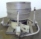 Used Sweco Screener, Model XS48S888, 304 Stainless Steel. 48” Diameter, double deck, 3 separation, no top cover. Driven by a 2.5 hp, 3/60/460 volt, 1160 rpm motor. Mounted on a carbon steel base with...