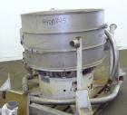 Used Sweco Screener, Model XS48S888, 304 Stainless Steel. 48” Diameter, double deck, 3 separation, no top cover. Driven by a 2.5 hp, 3/60/460 volt, 1160 rpm motor. Mounted on a carbon steel base with...