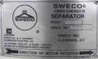 Used Sweco Screener, Model XS60C888, Carbon Steel. 60