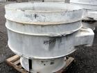 Used Sweco Scalper Screener, Model XS60S156SBSL, 304 Stainless Steel.  60” Diameter single deck, 2 separation.  No top cover.  Driven by a 2-1/2 hp, 3/60/460 volt, 1160 rpm motor.  Mounted on a stain...