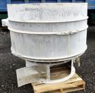 Used Sweco Scalper Screener, Model XS60S156, 304 Stainless Steel.  60” Diameter single deck, 2 separation.  No top cover.  Driven by a 2-1/2 hp, 3/60/460 volt, 1160 rpm motor.  Mounted on a stainless...